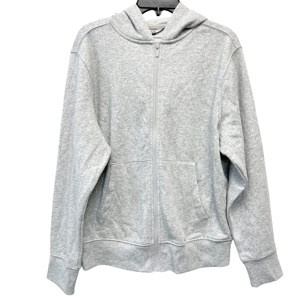 All in Motion Men's Gray Heathered Full Zip Hooded Sweatshirt Size Small